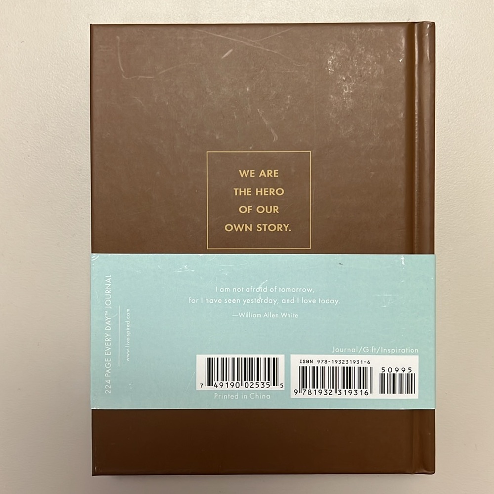 (4/$10) “COURAGE: every day.” Blank journal - Picture 2 of 2